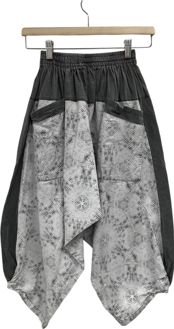 Radiate Light Grey Wide Leg Capri Pant UK XS