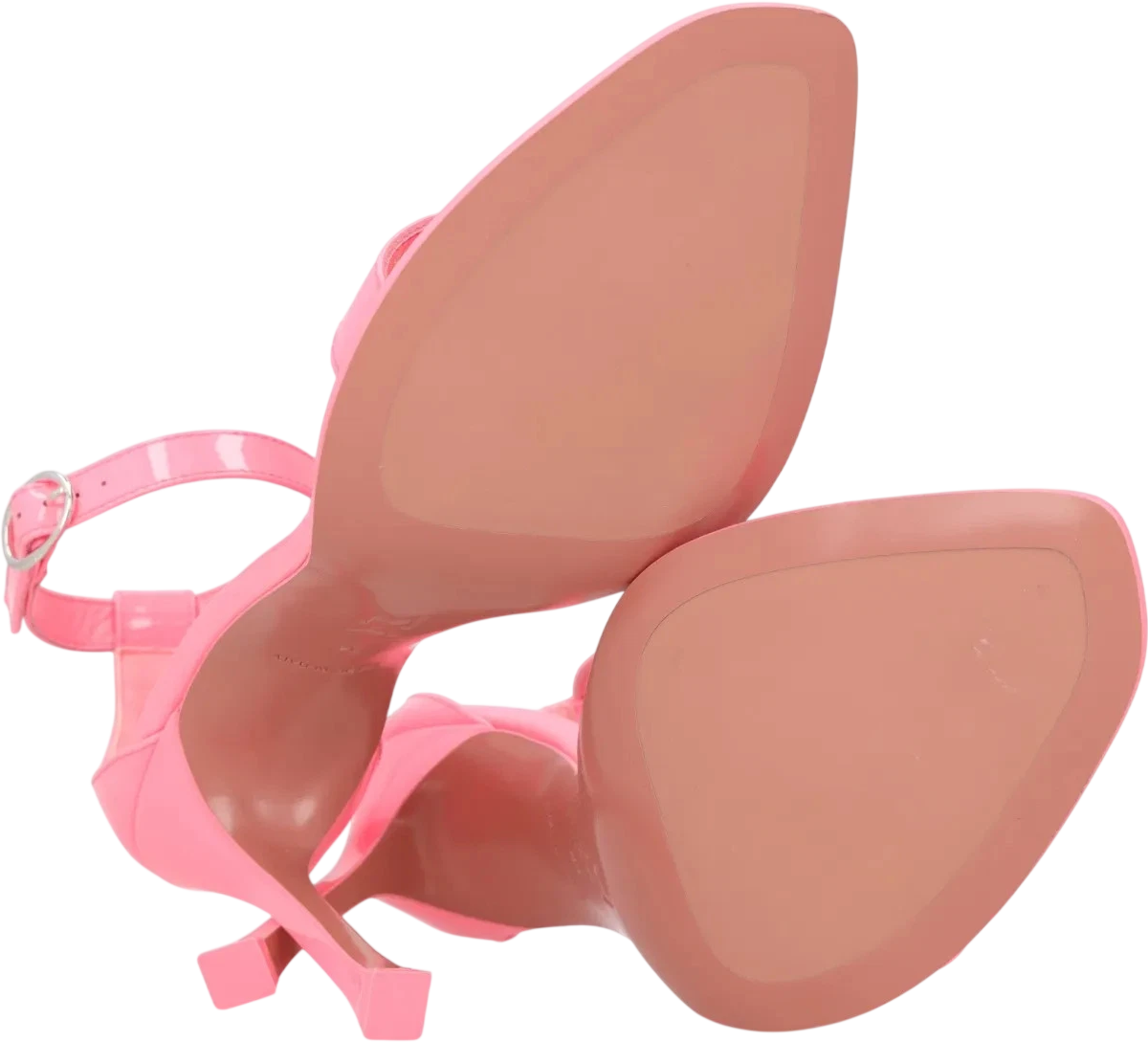AMINA MUADDI  Heels - Kim Pink Patent-leather Sandals UK 3 EU 36