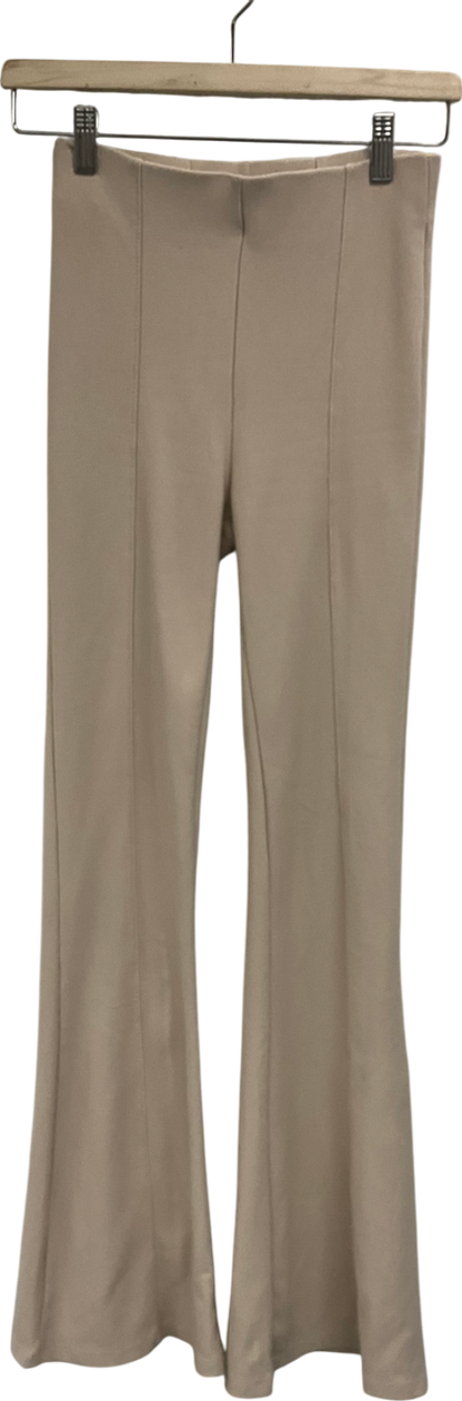 Bershka Beige Flared Trousers UK S