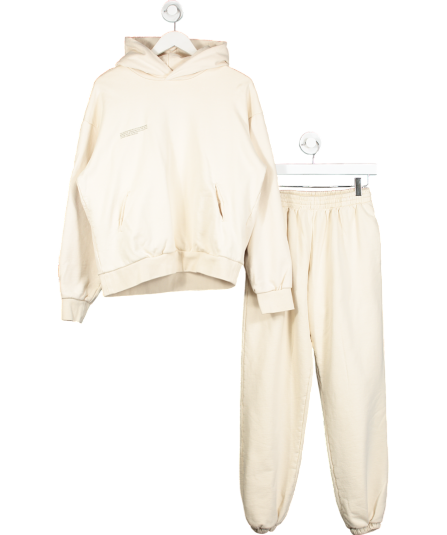 PANGAIA Beige Heavyweight Hoodie And Joggers UK S