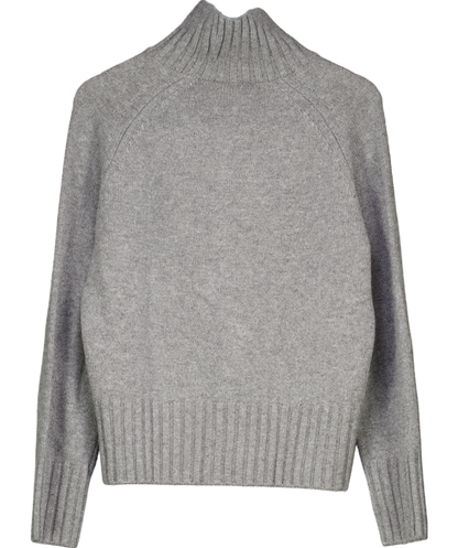 Fabrique Grey Keth Turtleneck Sweater In Merino Cashmere Blend Knit UK S