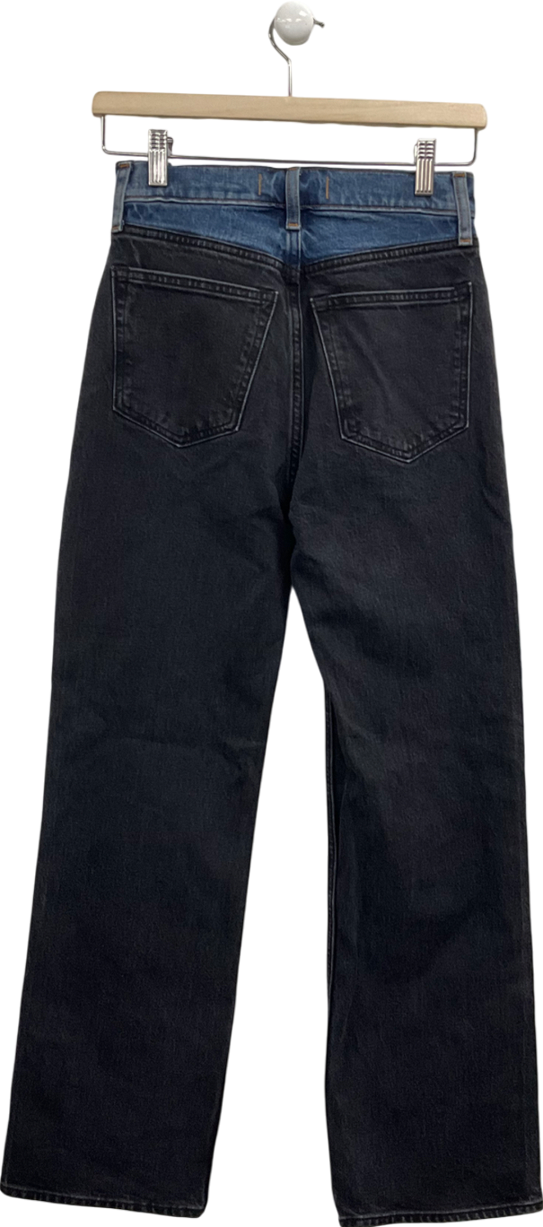 Abercrombie & Fitch Blue 90s Relaxed High Rise Jean In Two Tone W24