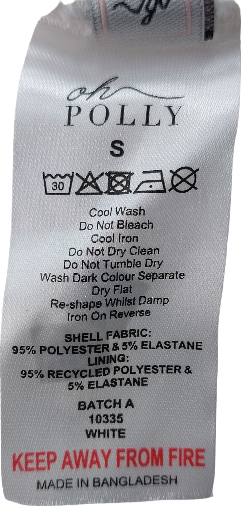 Oh Polly White Soft Rib Backless Crop Top UK S