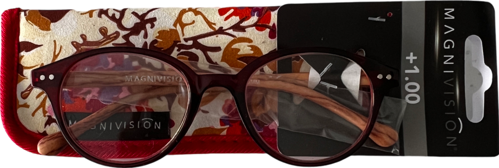 magnivision Zinnia Lenses Reading Glasses +1 Red