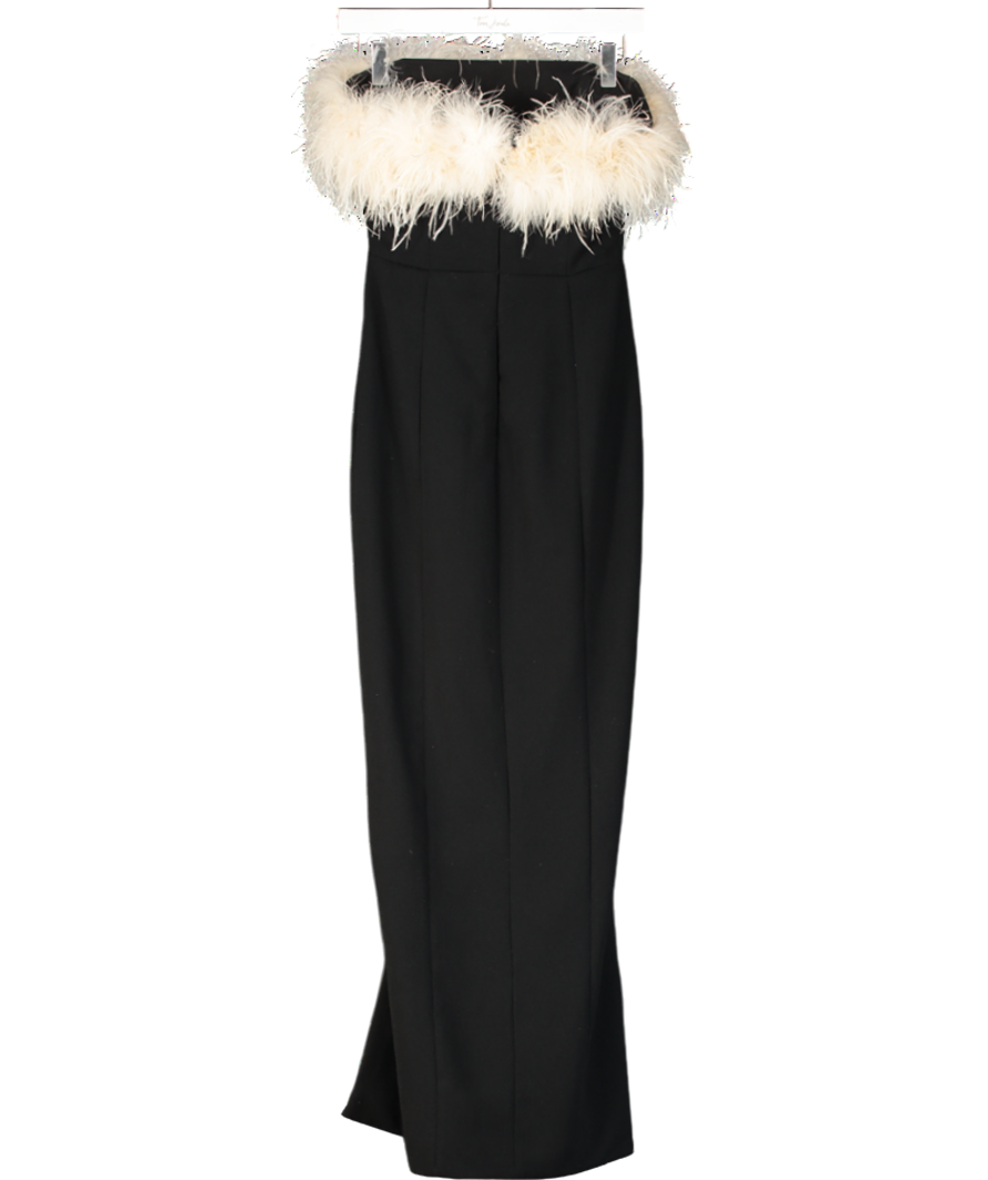 House of CB Black Sarai Feather Dress UK S
