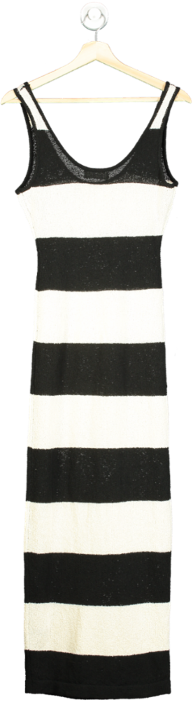 4th + Reckless Black and White Striped Maxi Dress UK 6