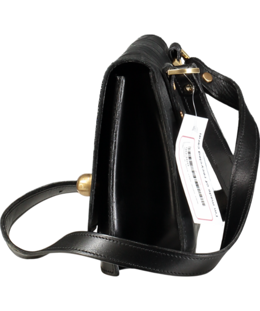 danielle foster Black Croc Charlie Box Bag