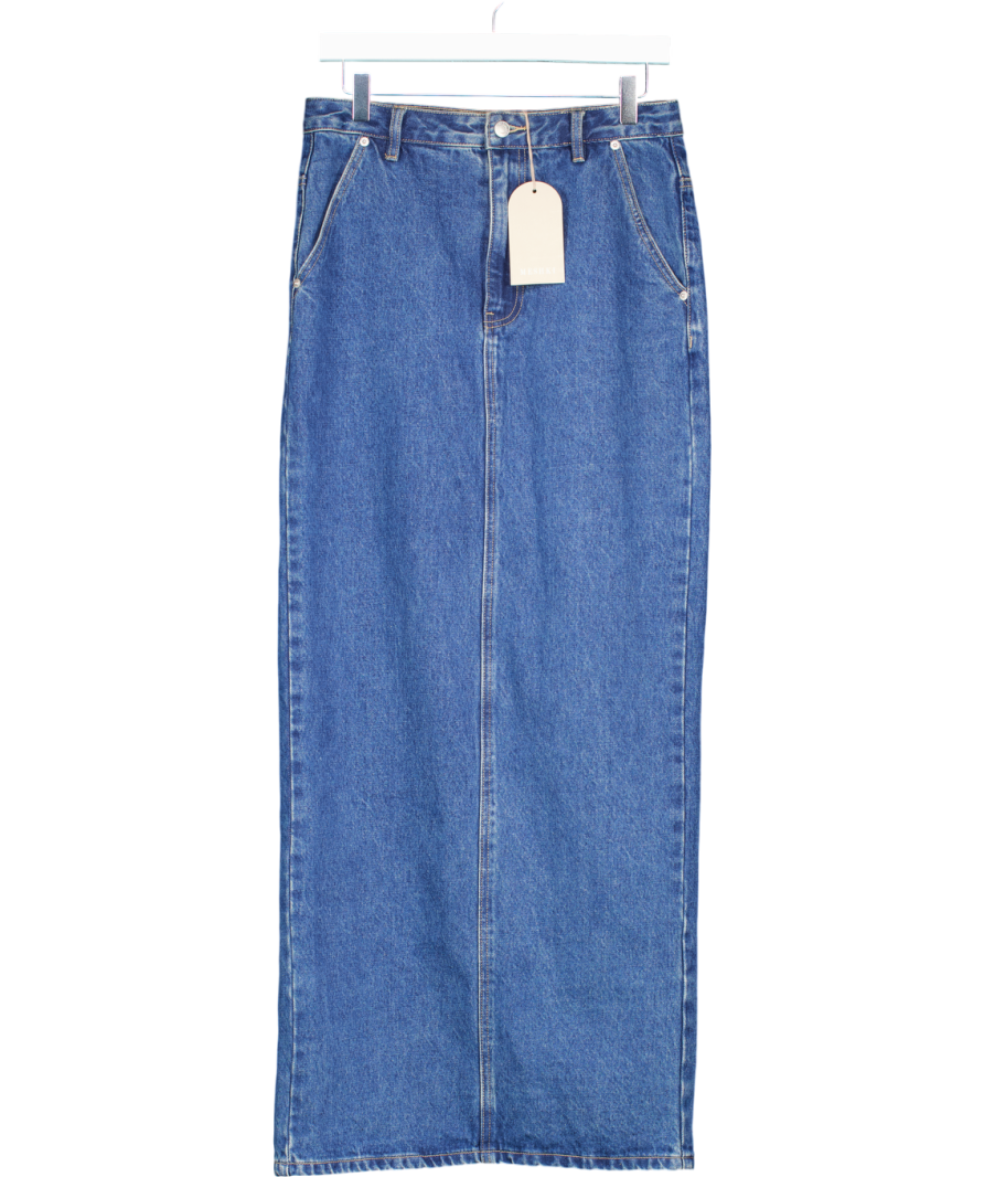 Meshki Blue Illona Denim Maxi Skirt UK S