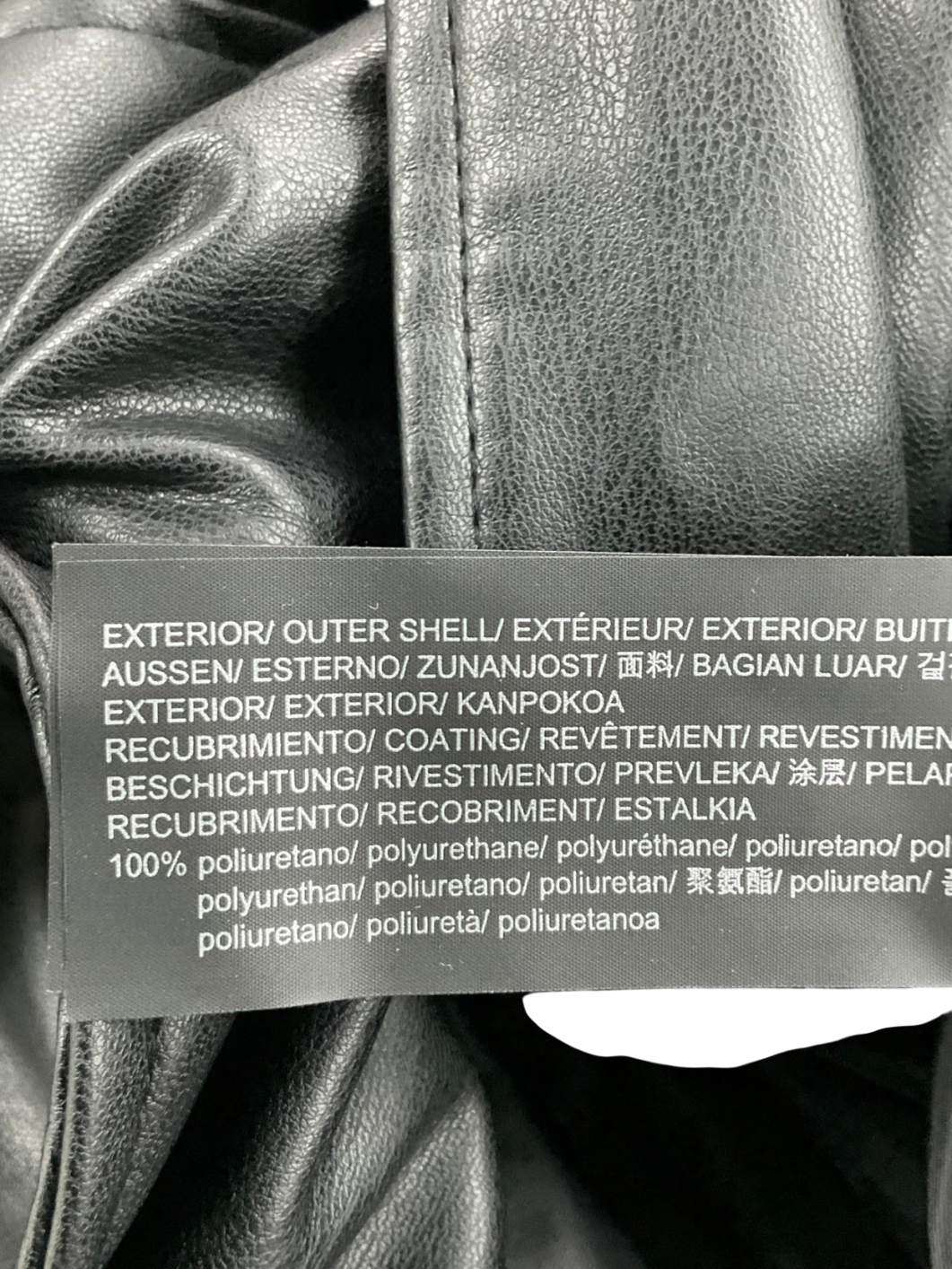 Pull&Bear Black Belted Faux Leather Trench Coat UK S