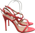 ADJVANI Coral Pink Strappy Heeled Sandals UK 6 EU 39 👠