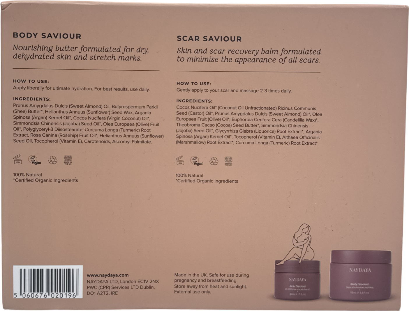 Naydaya Body Saviour Set 1 X 30ml, 1 X 115ml