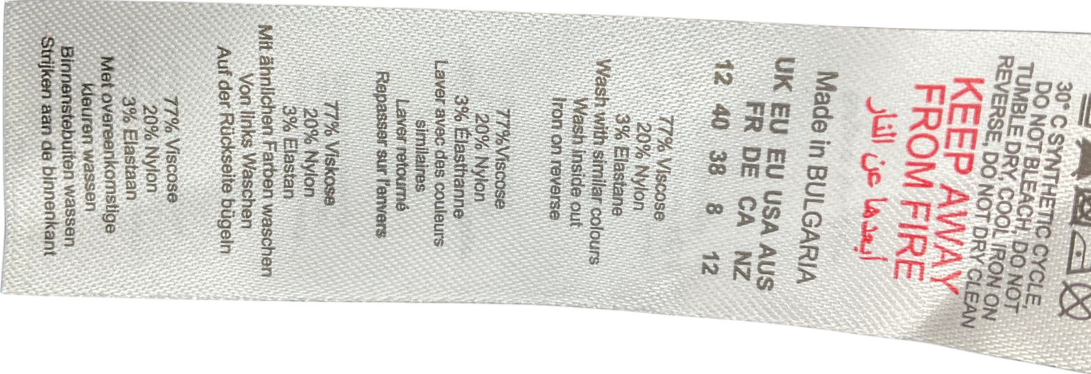 boohoo Black Square Longline Top And Pleated Mini Skirt UK 12