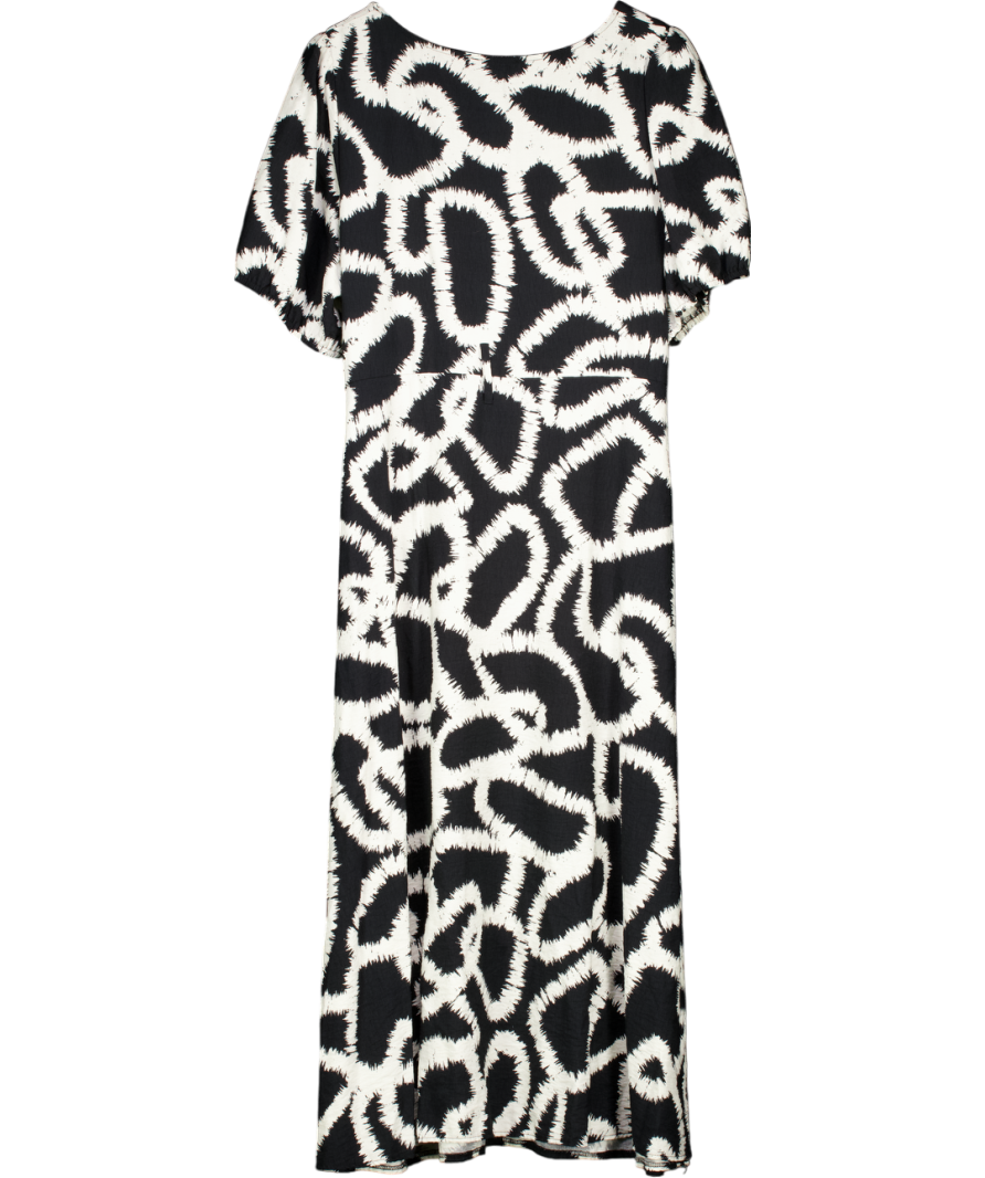 New Look Black Curve V Neck Stretch Maxi Dress, With Match Buckle Belt UK 22