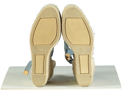 Castaner Blue Carina Espadrille Wedges UK 7