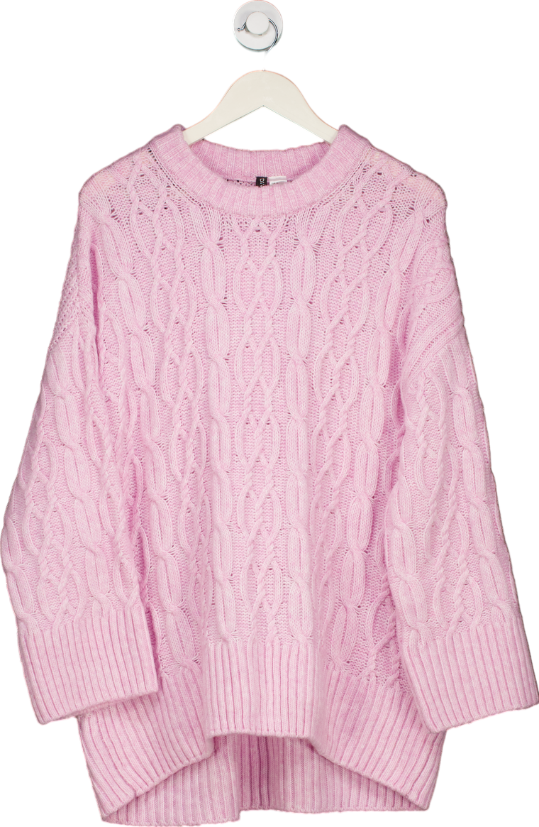 H&M Pink Cable Knit Sweater UK XL