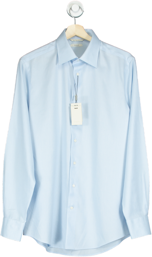 Suit Supply Light Blue Traveler Slim Fit Shirt UK 15 3/4 M