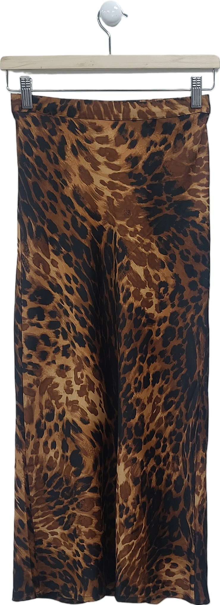 Dancing Leopard Brown Renzo Mid Slip Skirt In Luxe Leopard UK 6