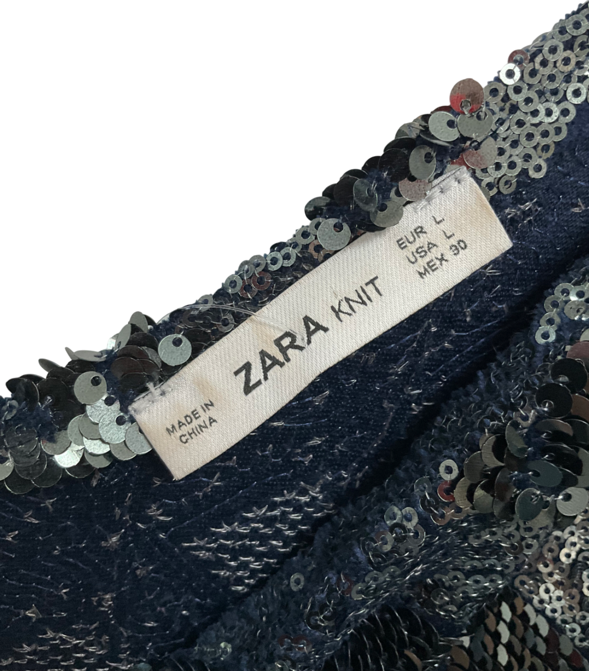 ZARA Multicoloured Sequin Dress UK L