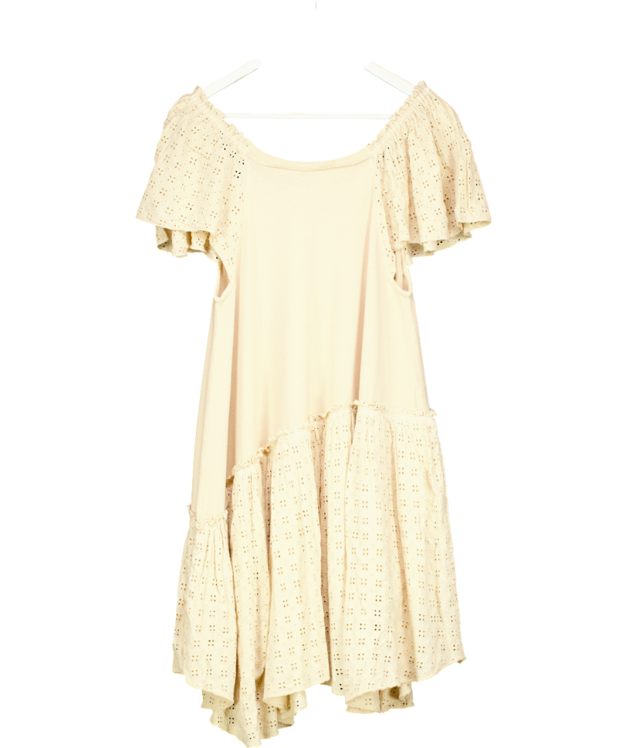 Free People Beige Wanderlust Mini Dress UK 6