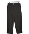Sezane Black Francis Wide Leg Trousers UK 14