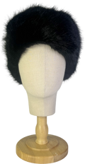Helen Moore Black Faux Fur Winter Pillbox Hat One Size