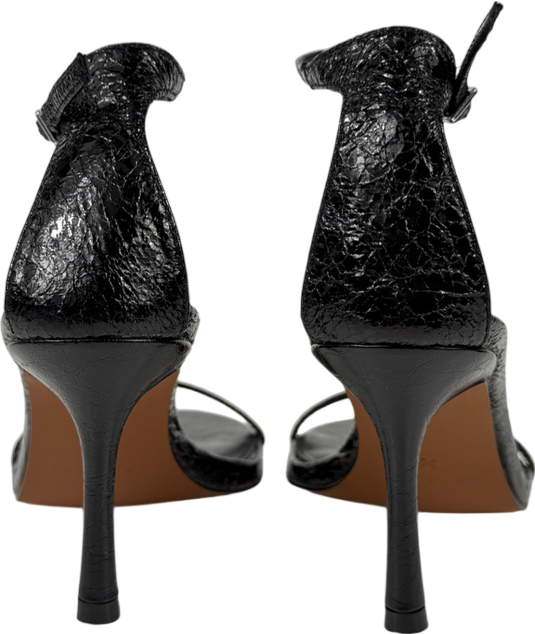 Topshop Black Alexi 2 Part Heeled Sandal UK 4 EU 37 👠
