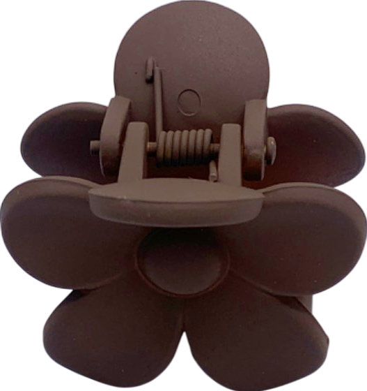 Brown Flower Hair Clip One Size