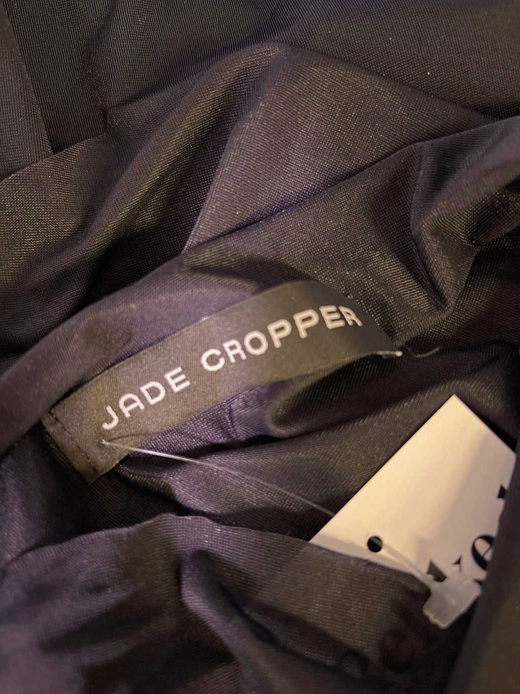 Jade Cropper Black Asymmetric Long Sleeve Top