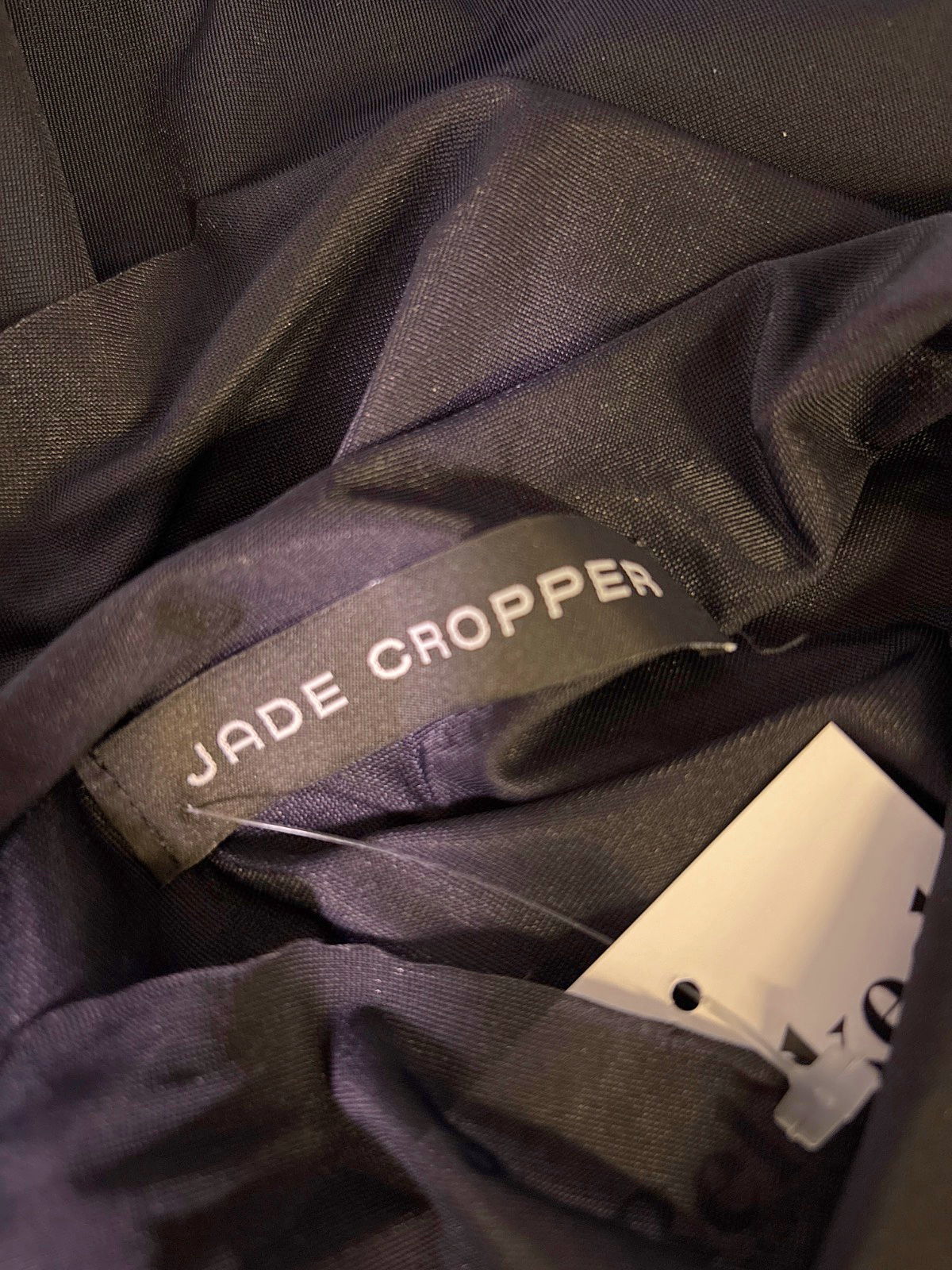 Jade Cropper Black Asymmetric Long Sleeve Top