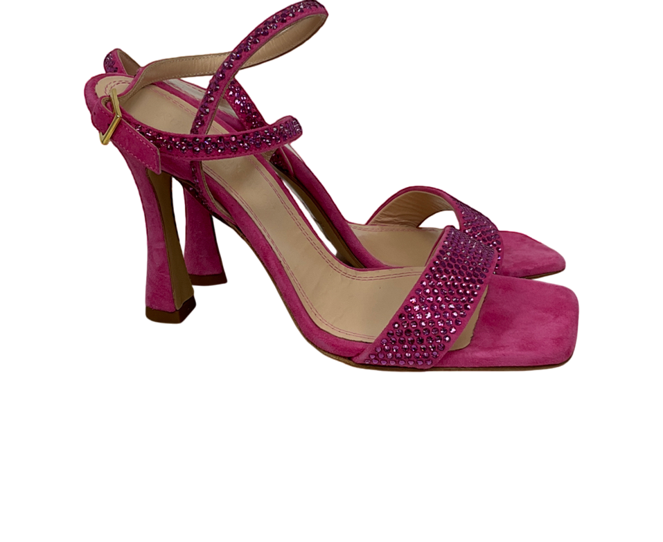 Russell & Bromley Pink Cosmo Strappy Heeled Suede Sandal UK 5 EU 38 👠
