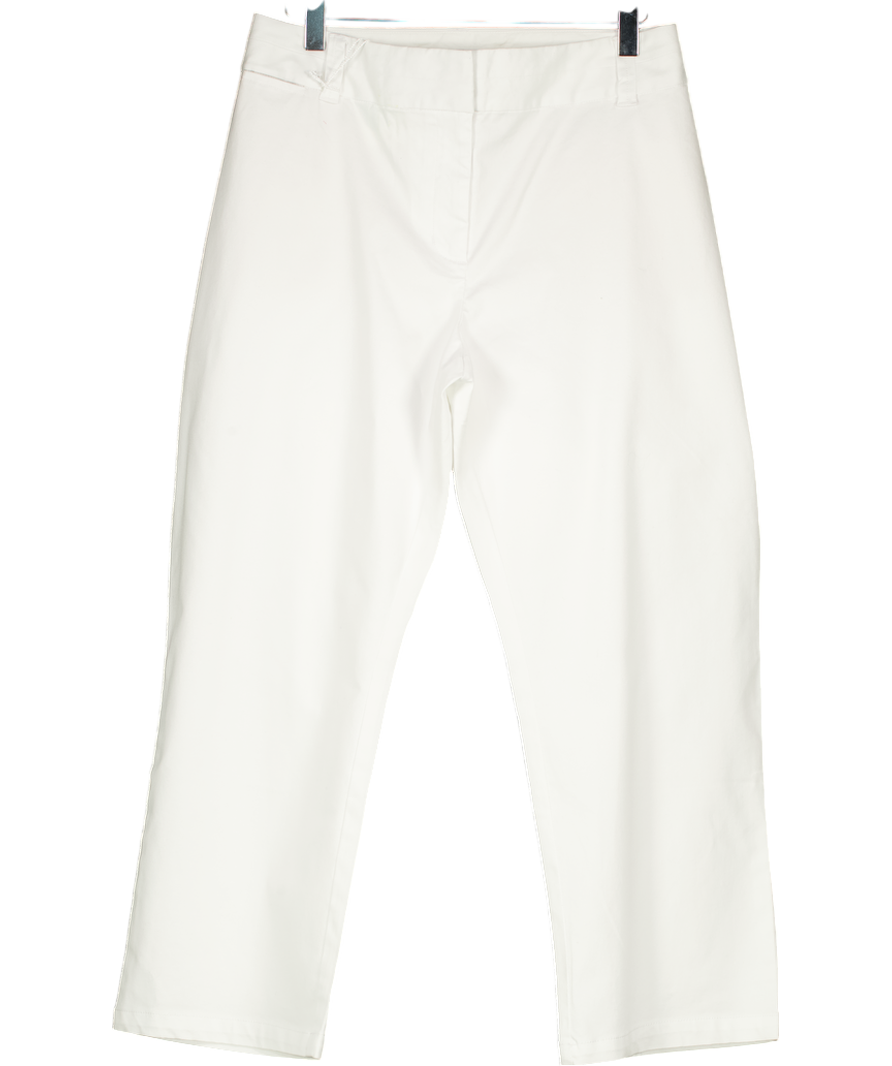 Boden White Cotton Capri Trouser UK 20