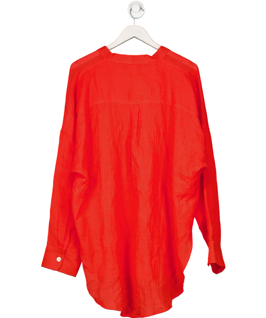 Monday Swimwear Red Barcelona V-neck Linen Cover-up UK XS/S