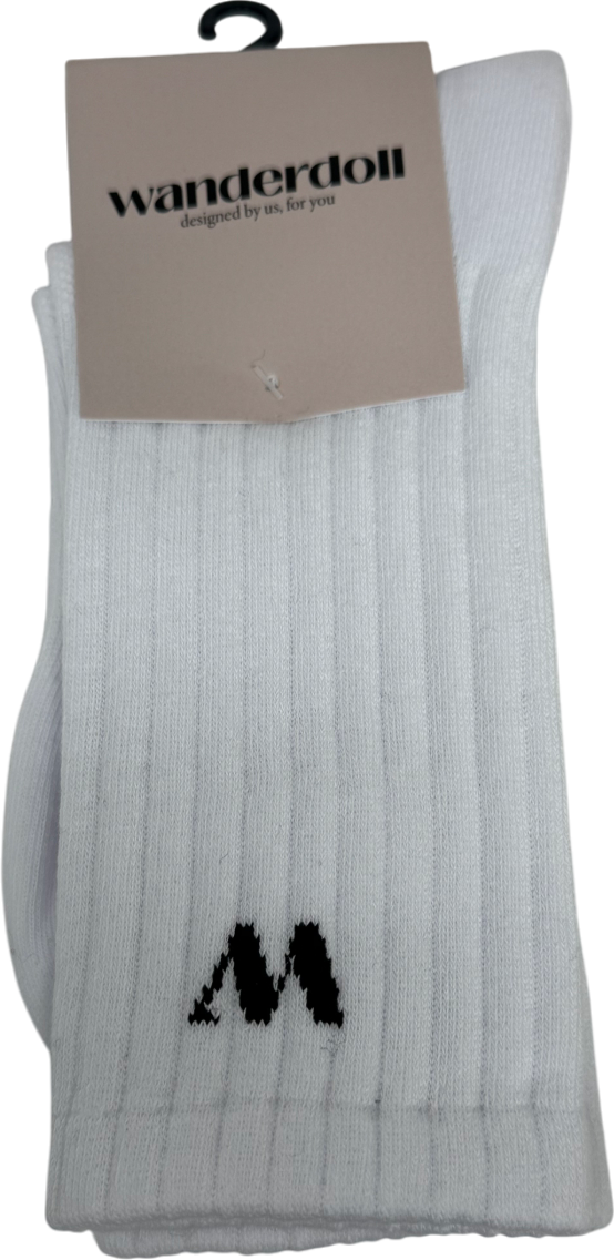 wanderdoll White Socks Uk 3-8 One Size One Size
