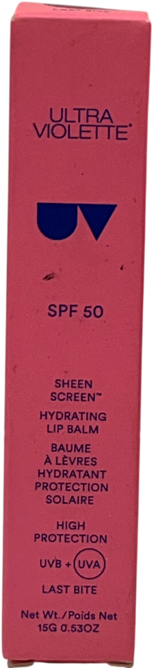 Ultraviolette Sheen Screen Spf 50 Hydrating Lip Balm Last Bite 15g