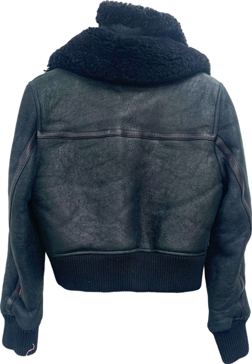 Boda Skins Black Leather Jacket UK M