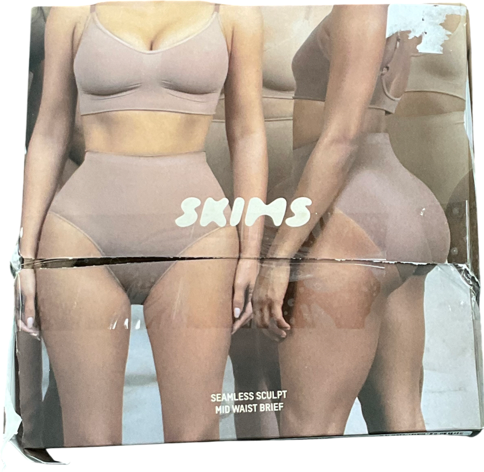 SKIMS Seamless Sculpt Mid Waist Brief In Sienna UK S