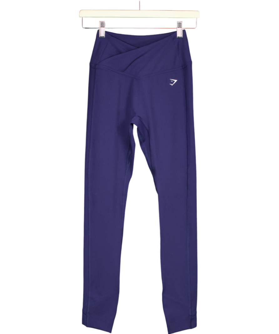 gymshark Blue Crossover High Waist Leggings UK S