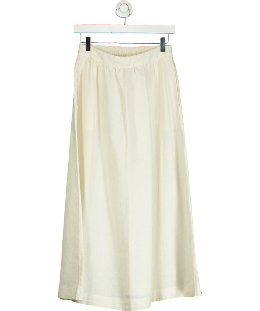 Boden Cream Florence Linen Skirt UK 6