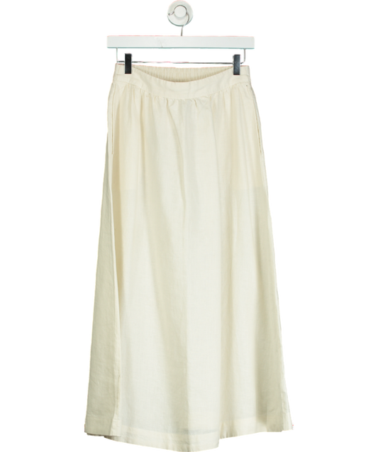 Boden Cream Florence Linen Skirt UK 6