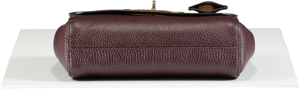 Mulberry Lily Oxblood / Gold Hardware Small Classic Grain Leather Bag
