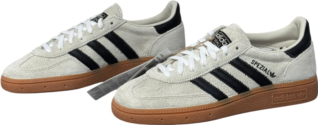 adidas White Originals White/black Suede Handball Spezial Trainers UK 4.5 EU 37.5 👠