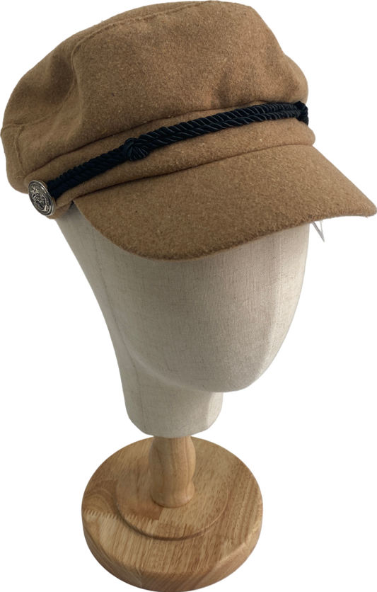 Brown Beret Hat One Size