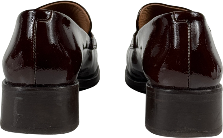 BOBBIES PARIS Dark Brown Raphaëlle Leather Loafers With Gold Snaffle UK 9 EU 42 👠