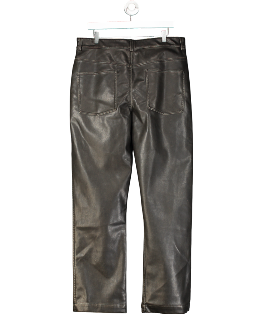 ZARA Brown New York Edition Faux Leather Trousers - Eu 44 UK M