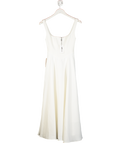 Odd Muse White High Waist Square Neck Midi Dress UK XS