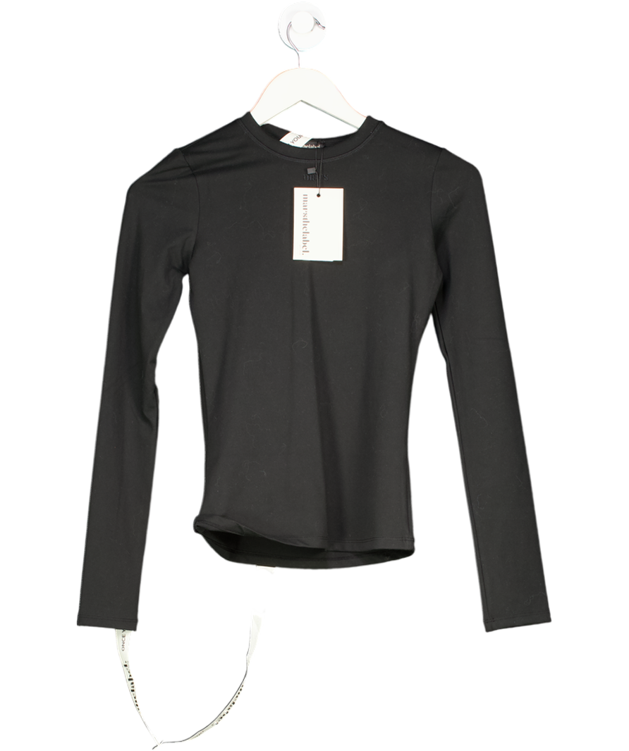 Mars the Label Black The Sculpt Long Sleeve Top UK 10