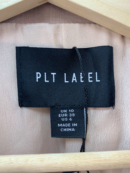 PLT Label Taupe Asymmetric Oversized Blazer UK 10