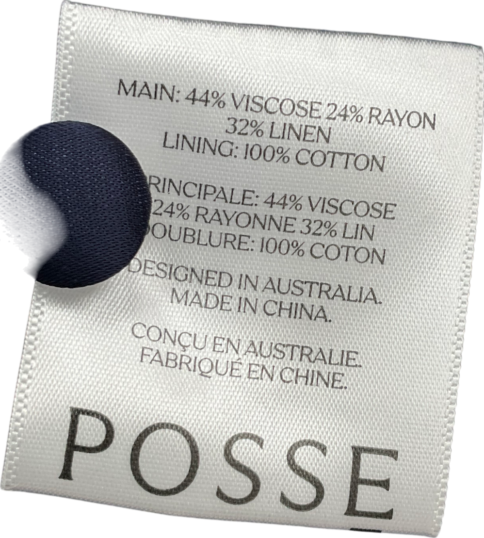 Posse Blue Satin Waistcoat Vest UK L