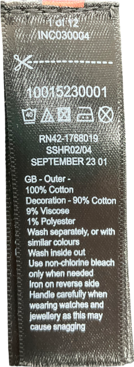 Monsoon Black Enya Embroidered Shirt UK M