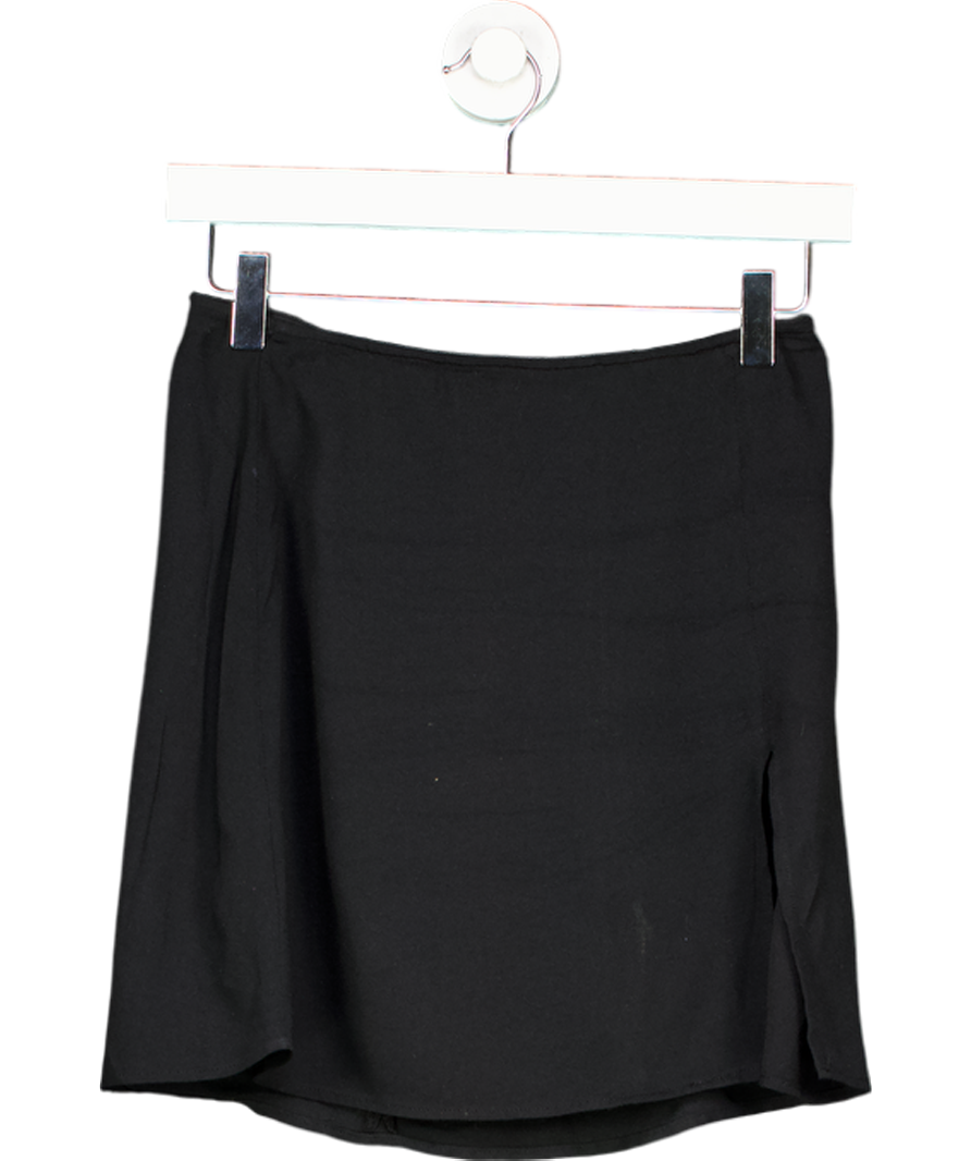 Reformation Black Flounce Mini Skirt UK 6